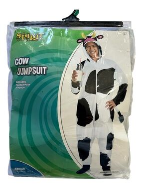 Spirit Cow Jumpsuit Child Halloween Costume Size Large 12/14 NEW